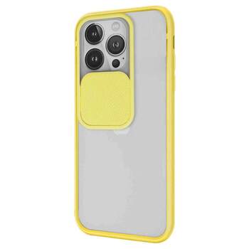 Microsonic Apple iPhone 13 Pro Kılıf Slide Camera Lens Protection Sarı