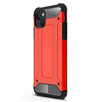 Microsonic Apple iPhone 13 Kılıf Rugged Armor Kırmızı