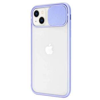Microsonic Apple iPhone 13 Kılıf Slide Camera Lens Protection Lila