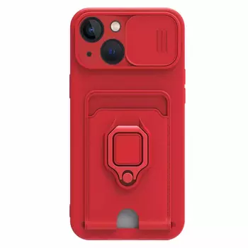 Microsonic Apple iPhone 14 Kılıf Multifunction Silicone Kırmızı