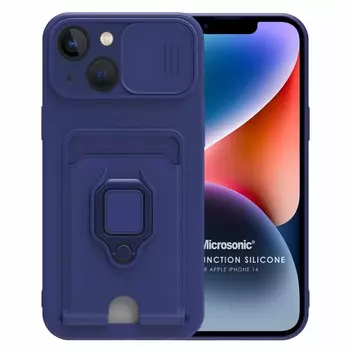 Microsonic Apple iPhone 14 Kılıf Multifunction Silicone Lacivert Microsonic Apple iPhone 14 Kılıf Multifunction Silicone Lacivert