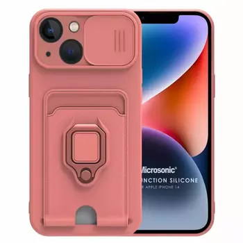 Microsonic Apple iPhone 14 Kılıf Multifunction Silicone Pembe