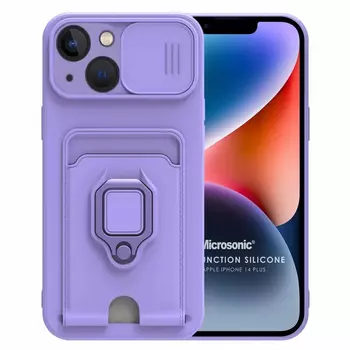 Microsonic Apple iPhone 14 Plus Kılıf Multifunction Silicone Lila Microsonic Apple iPhone 14 Plus Kılıf Multifunction Silicone Lila