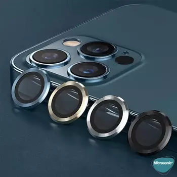Microsonic Apple iPhone 14 Plus Tekli Kamera Lens Koruma Camı Gümüş