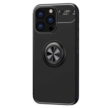 Microsonic Apple iPhone 14 Pro Max Kılıf Kickstand Ring Holder Siyah