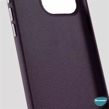 Microsonic Apple iPhone 14 Pro Max Kılıf Metalist Leather Mor