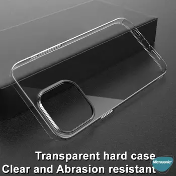 Microsonic Apple iPhone 14 Pro Max Kılıf Non Yellowing Crystal Clear Sararma Önleyici Kristal Şeffaf