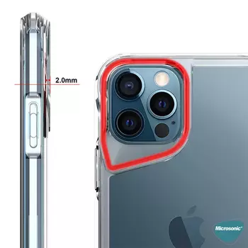 Microsonic Apple iPhone 14 Pro Max Kılıf Trex Bumper Şeffaf