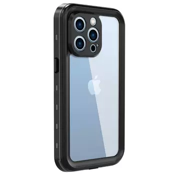 Microsonic Apple iPhone 14 Pro Max Kılıf Waterproof 360 Full Body Protective Siyah