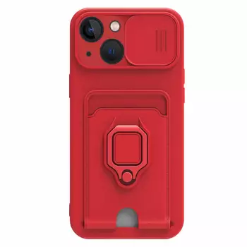 Microsonic Apple iPhone 15 Kılıf Multifunction Silicone Kırmızı