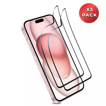 Microsonic Apple iPhone 15 Plus Crystal Seramik Nano Ekran Koruyucu Siyah (2 Adet)
