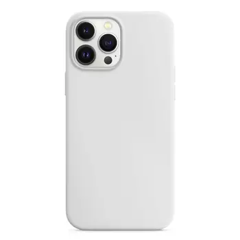 Microsonic Apple iPhone 15 Pro Kılıf Liquid Lansman Silikon Beyaz