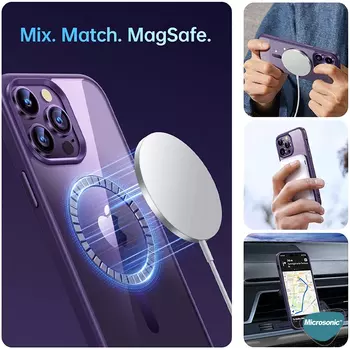 Microsonic Apple iPhone 15 Pro Kılıf MagSafe Shadow Planet Mavi
