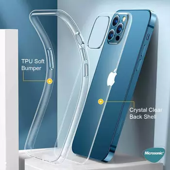 Microsonic Apple iPhone 15 Pro Kılıf Transparent Soft Şeffaf