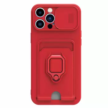 Microsonic Apple iPhone 15 Pro Max Kılıf Multifunction Silicone Kırmızı