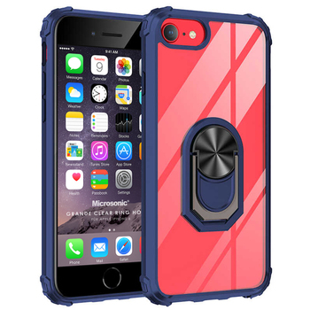 Microsonic Apple iPhone 6 Kılıf Grande Clear Ring Holder Lacivert Microsonic Apple iPhone 6 Kılıf Grande Clear Ring Holder Lacivert