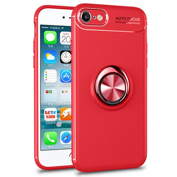 Microsonic Apple iPhone 6 Kılıf Kickstand Ring Holder Kırmızı