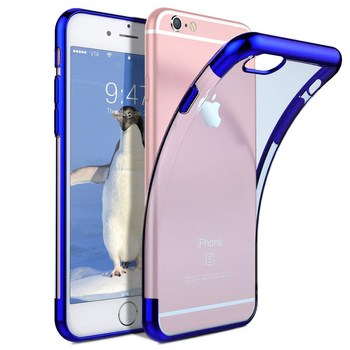 Microsonic Apple iPhone 6 Kılıf Skyfall Transparent Clear Mavi