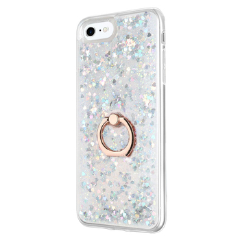 Microsonic Apple iPhone 6 Plus Kılıf Glitter Liquid Holder Gümüş