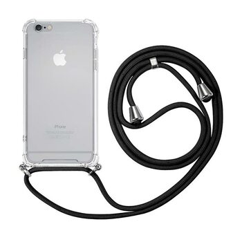 Microsonic Apple iPhone 6 Plus Kılıf Neck Lanyard Siyah