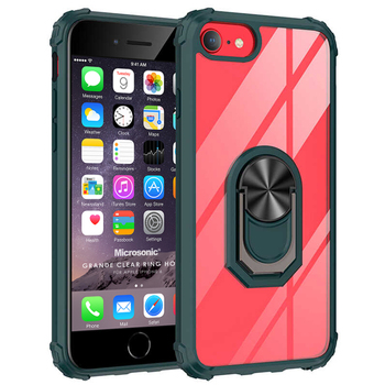 Microsonic Apple iPhone 6S Kılıf Grande Clear Ring Holder Yeşil Microsonic Apple iPhone 6S Kılıf Grande Clear Ring Holder Yeşil