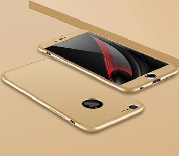 Microsonic Apple iPhone 6S Plus Kılıf Double Dip 360 Protective Gold