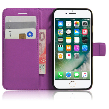 Microsonic Apple iPhone 7 Cüzdanlı Deri Kılıf Mor Microsonic Apple iPhone 7 Cüzdanlı Deri Kılıf Mor