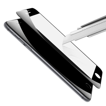 Microsonic Apple iPhone 7 Kavisli Temperli Cam Ekran Koruyucu Film Siyah