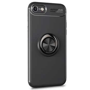 Microsonic Apple iPhone 7 Kılıf Kickstand Ring Holder Siyah