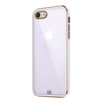 Microsonic Apple iPhone 7 Kılıf Laser Plated Soft Beyaz