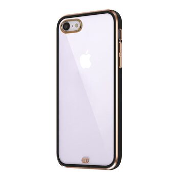 Microsonic Apple iPhone 7 Kılıf Laser Plated Soft Siyah