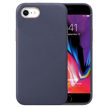 Microsonic Apple iPhone 7 Kılıf Luxury Leather Lacivert