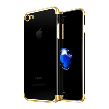 Microsonic Apple iPhone 7 Kılıf Skyfall Transparent Clear Gold