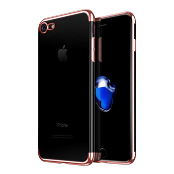 Microsonic Apple iPhone 7 Kılıf Skyfall Transparent Clear Rose Gold