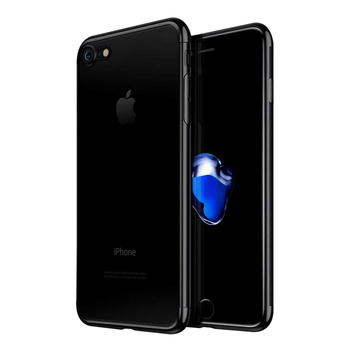 Microsonic Apple iPhone 7 Kılıf Skyfall Transparent Clear Siyah