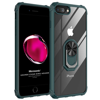 Microsonic Apple iPhone 7 Plus Kılıf Grande Clear Ring Holder Yeşil Microsonic Apple iPhone 7 Plus Kılıf Grande Clear Ring Holder Yeşil