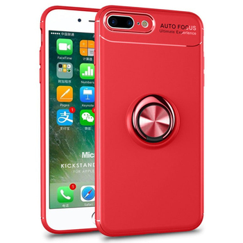 Microsonic Apple iPhone 7 Plus Kılıf Kickstand Ring Holder Kırmızı Microsonic Apple iPhone 7 Plus Kılıf Kickstand Ring Holder Kırmızı