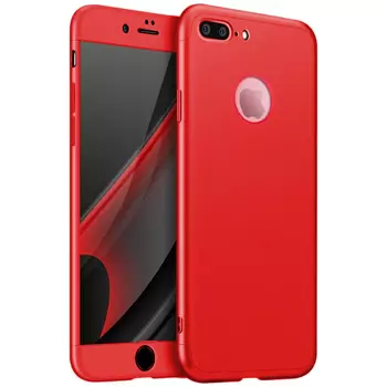 Microsonic Apple iPhone 7 Plus Kılıf Double Dip 360 Protective Kırmızı