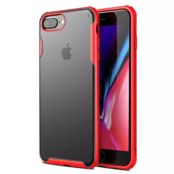 Microsonic Apple iPhone 7 Plus Kılıf Frosted Frame Kırmızı