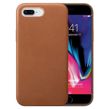 Microsonic Apple iPhone 7 Plus Kılıf Luxury Leather Kahverengi
