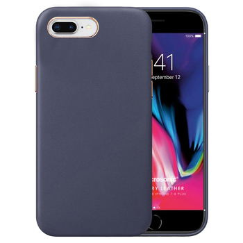 Microsonic Apple iPhone 7 Plus Kılıf Luxury Leather Lacivert