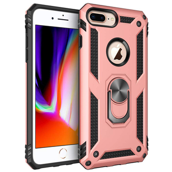 Microsonic Apple iPhone 7 Plus Kılıf Military Ring Holder Rose Gold Microsonic Apple iPhone 7 Plus Kılıf Military Ring Holder Rose Gold