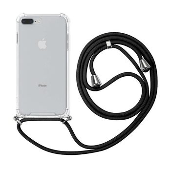 Microsonic Apple iPhone 7 Plus Kılıf Neck Lanyard Siyah