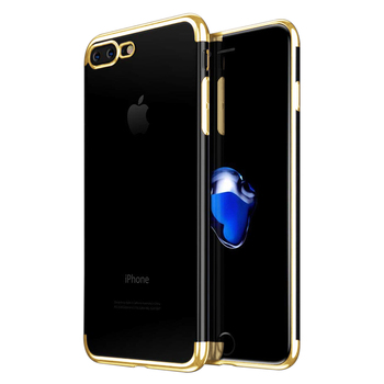 Microsonic Apple iPhone 7 Plus Kılıf Skyfall Transparent Clear Gold