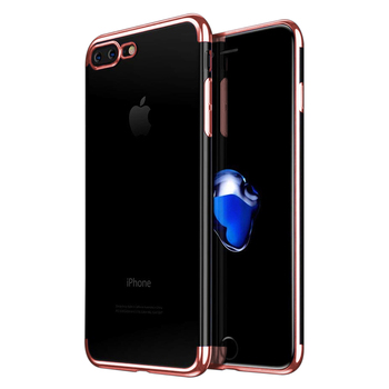 Microsonic Apple iPhone 7 Plus Kılıf Skyfall Transparent Clear Rose Gold