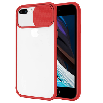 Microsonic Apple iPhone 7 Plus Kılıf Slide Camera Lens Protection Kırmızı