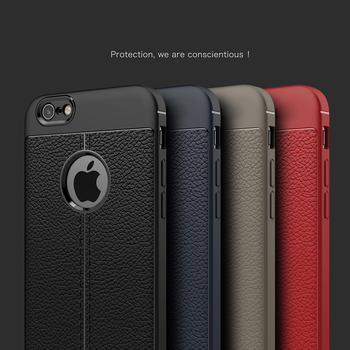 Microsonic Apple iPhone 8 Kılıf Deri Dokulu Silikon Kırmızı
