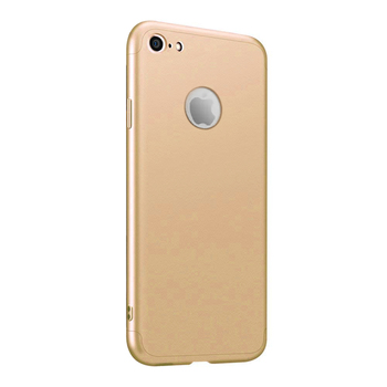 Microsonic Apple iPhone 8 Kılıf Double Dip 360 Protective AYS Gold