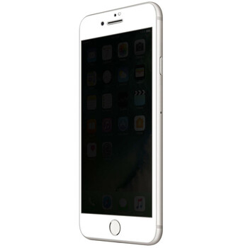 Microsonic Apple iPhone 8 Invisible Privacy Kavisli Ekran Koruyucu Beyaz