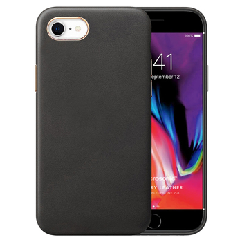 Microsonic Apple iPhone 8 Kılıf Luxury Leather Siyah